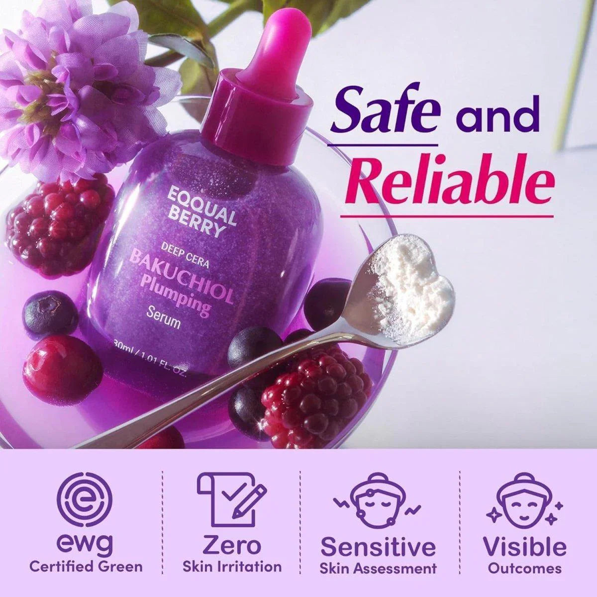Sérum repulpant Eqqualberry Bakuchiol 30 ml