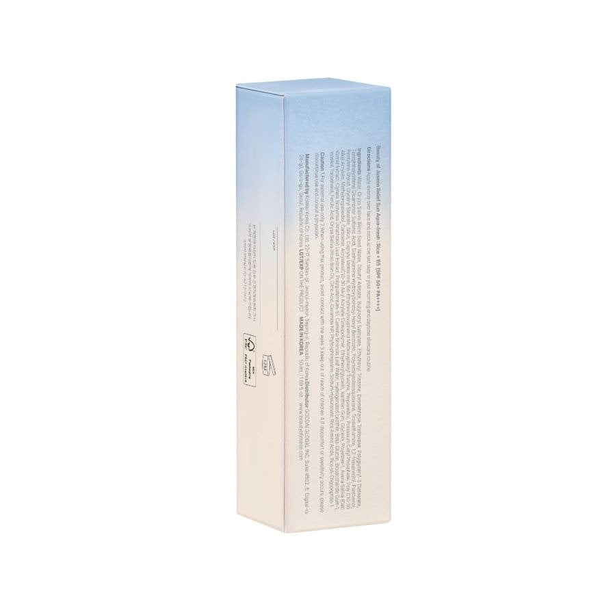 BEAUTY OF JOSEON RELIEF SUN AQUA FRESH RICE + B5 SPF 50+PA++++ 50ML Beauty of Joseon